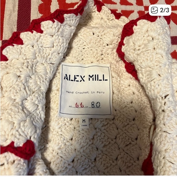 Alex Mill Molly Hand-Crochet Cardigan - Picture 2 of 3